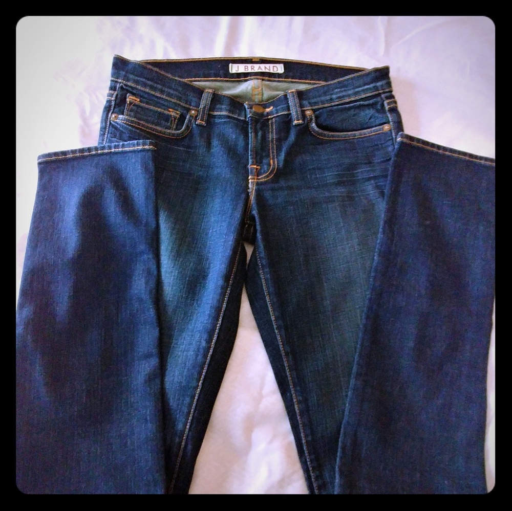 J Brand the pencil leg jean long length dark wash